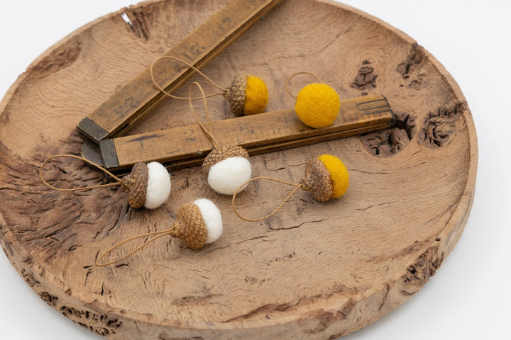 Handmade Felt Acorn Ornaments – Rustic Holiday Décor - WG Creative Co.