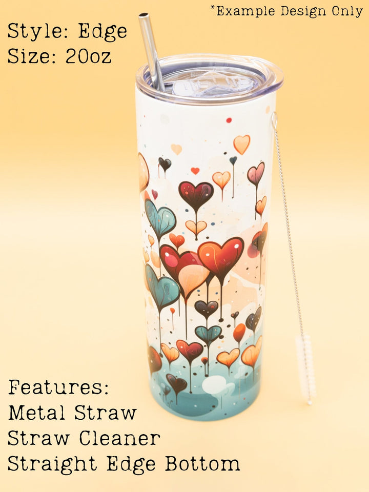 Graduation 2025 Tumbler – 20oz Skinny Floral Tumbler with Sunflowers - WG Creative Co.
