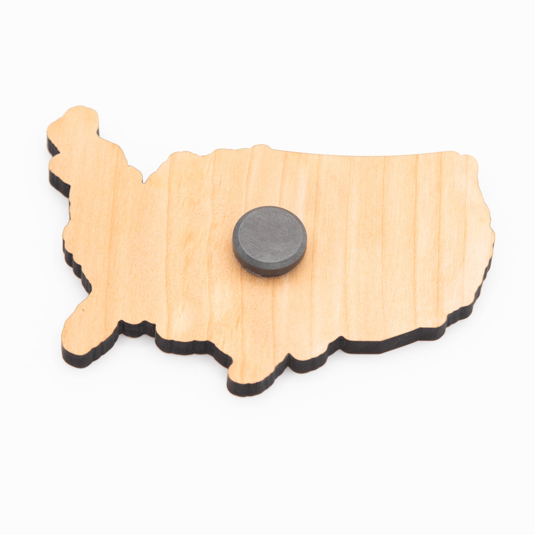 Wooden Country Magnet - Personalized