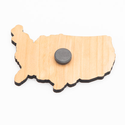 Wooden Country Magnet - Personalized