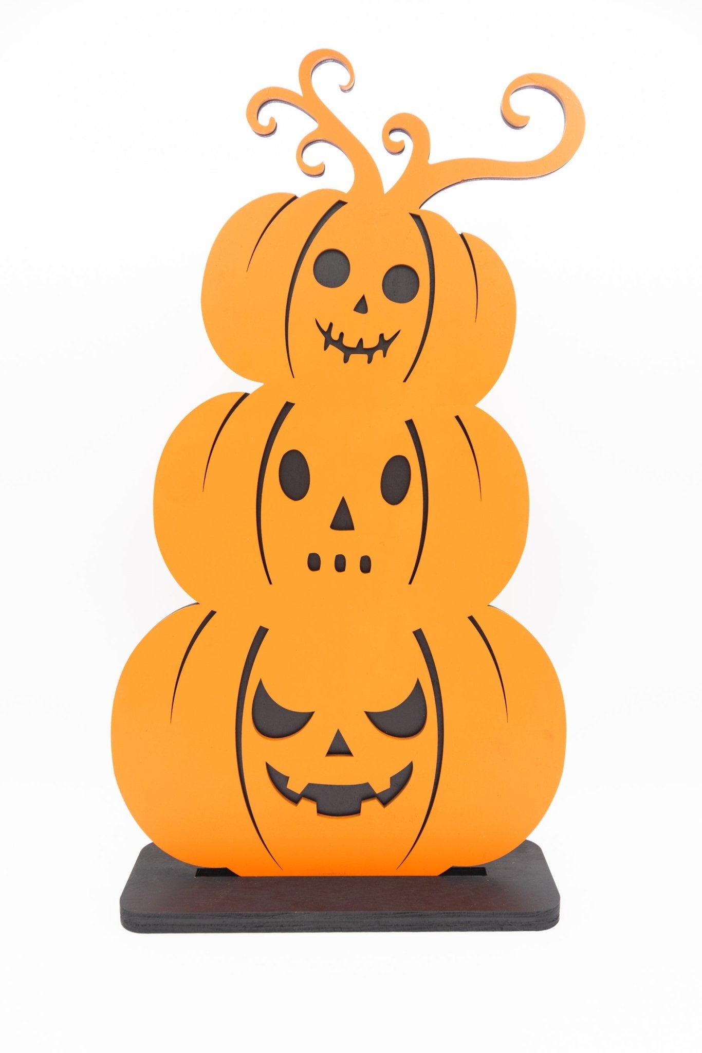 Stacked Pumpkin Art - Jack - o' - lantern | Halloween and Fall Decor - WG Creative Co.