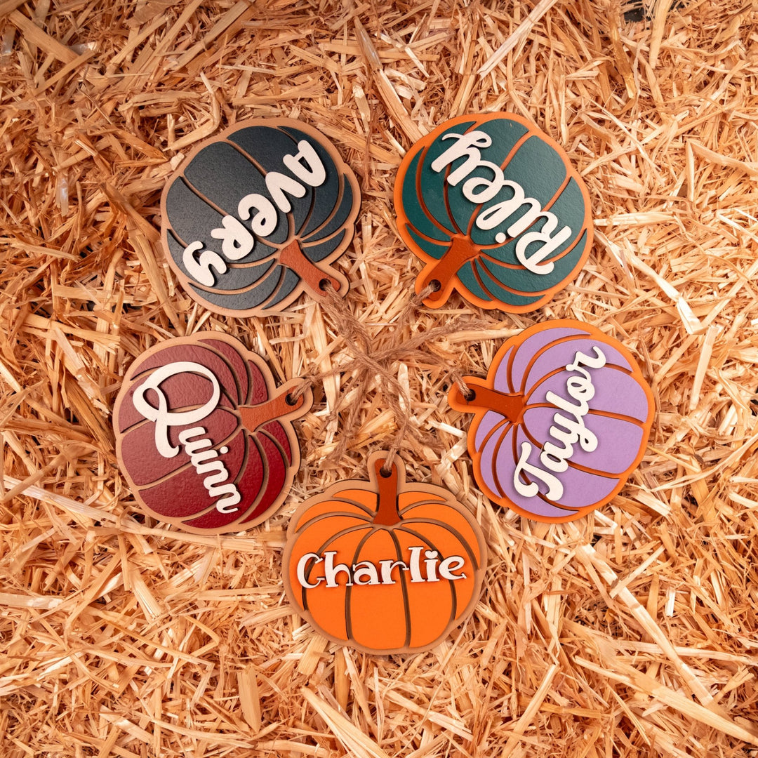Personalized Pumpkin Tag | Fall and Halloween Decor & Ornament - WG Creative Co.