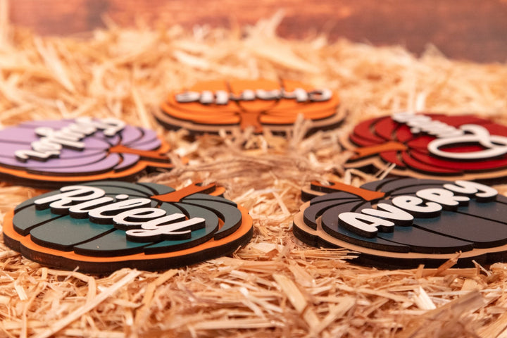 Personalized Pumpkin Tag | Fall and Halloween Decor & Ornament - WG Creative Co.