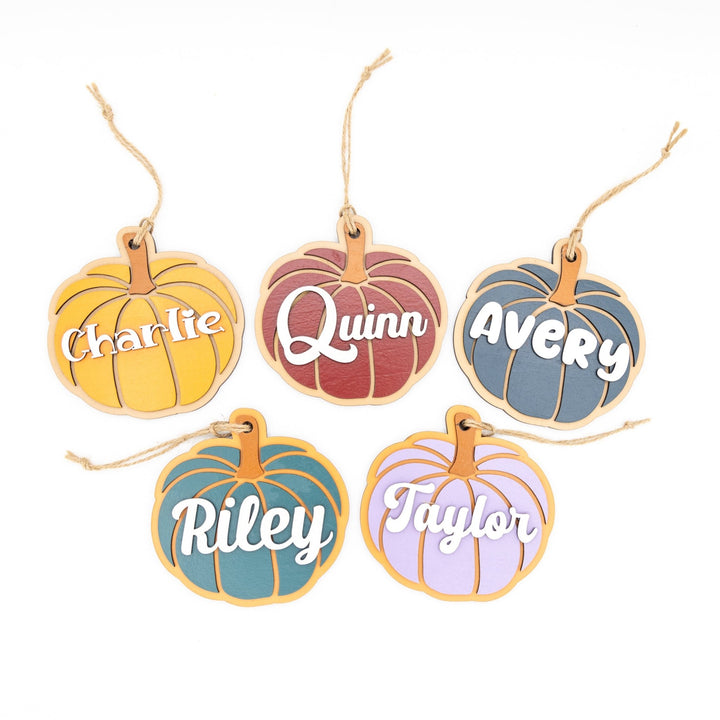 Personalized Pumpkin Tag | Fall and Halloween Decor & Ornament - WG Creative Co.