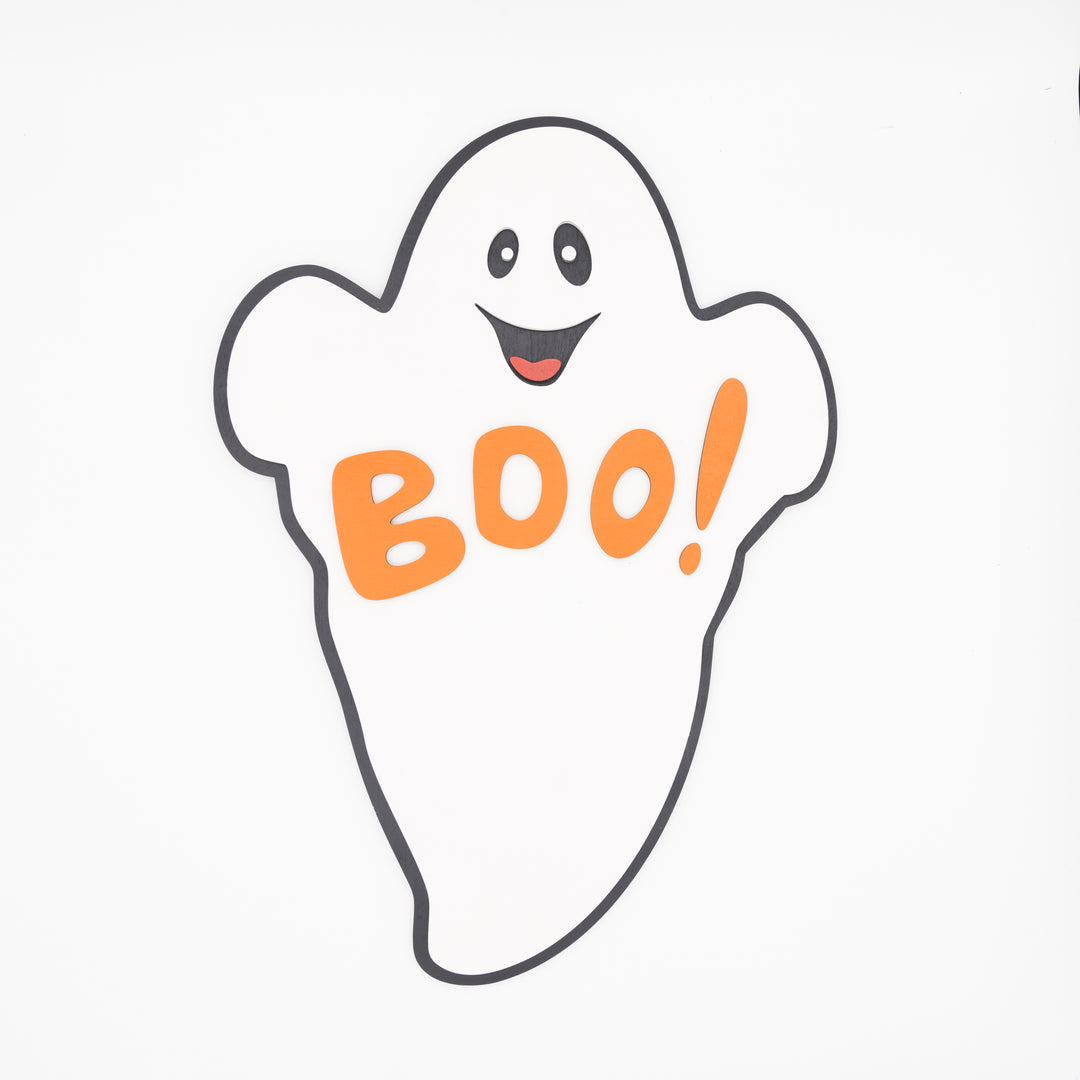 Halloween Ghost Sign – Wooden 'Boo!' | Handmade Wall Décor - WG Creative Co.