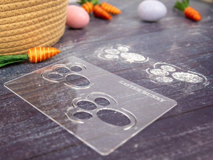 Easter Bunny Footprint Stencil – Create Enchanting Easter Memories - WG Creative Co.