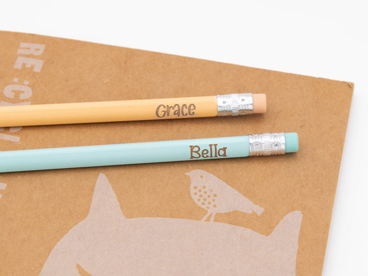 Personalized Engraved Pencils – Set of 12 Custom Name Pencils