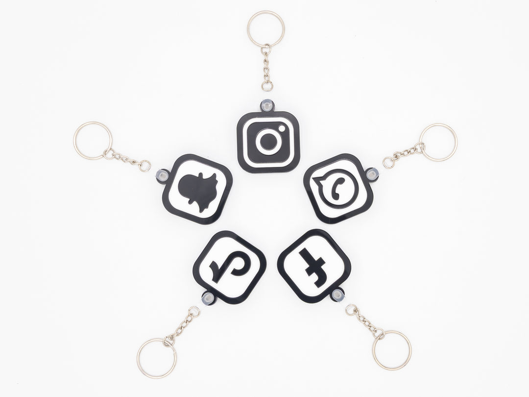 NFC Social Media Keychain – Tap to Share Your Link | Custom Acrylic Key Tag