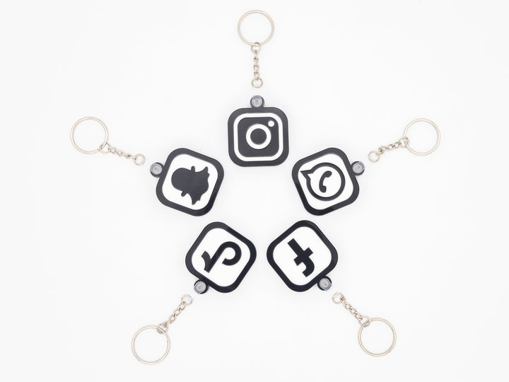 NFC Social Media Keychain – Tap to Share Your Link | Custom Acrylic Key Tag