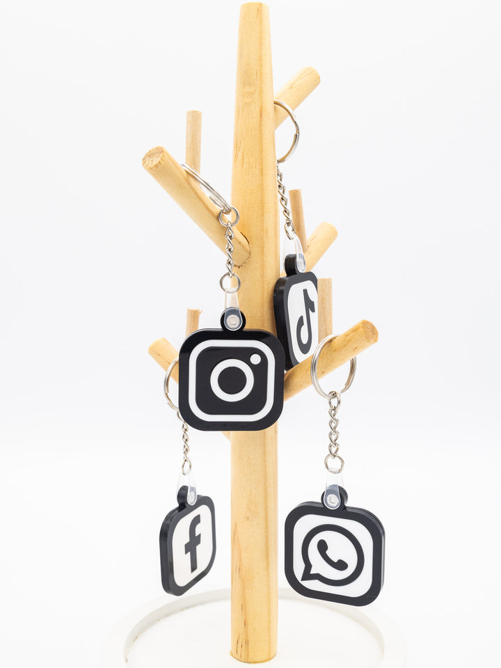 NFC Social Media Keychain – Tap to Share Your Link | Custom Acrylic Key Tag