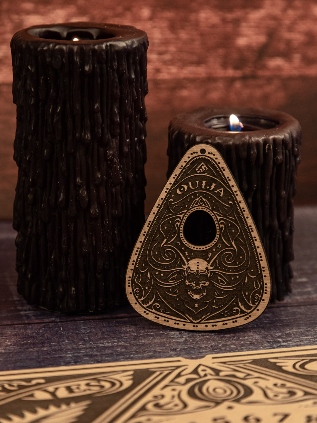 Custom Engraved Ouija Board with Spiritual Priestess Design – Personalized Spirit Board for Mystical Halloween Decor