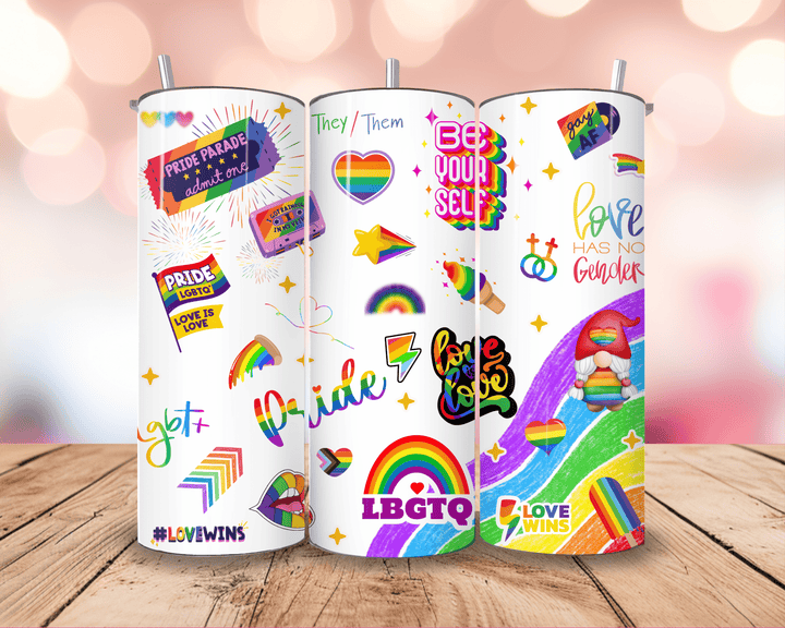 20oz Pride Celebration Tumbler – LGBTQ+ Love & Equality - WG Creative Co.
