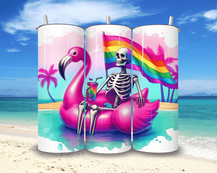 20oz Pride Skeleton Tumbler – LGBTQ+ Summer Vibes - WG Creative Co.