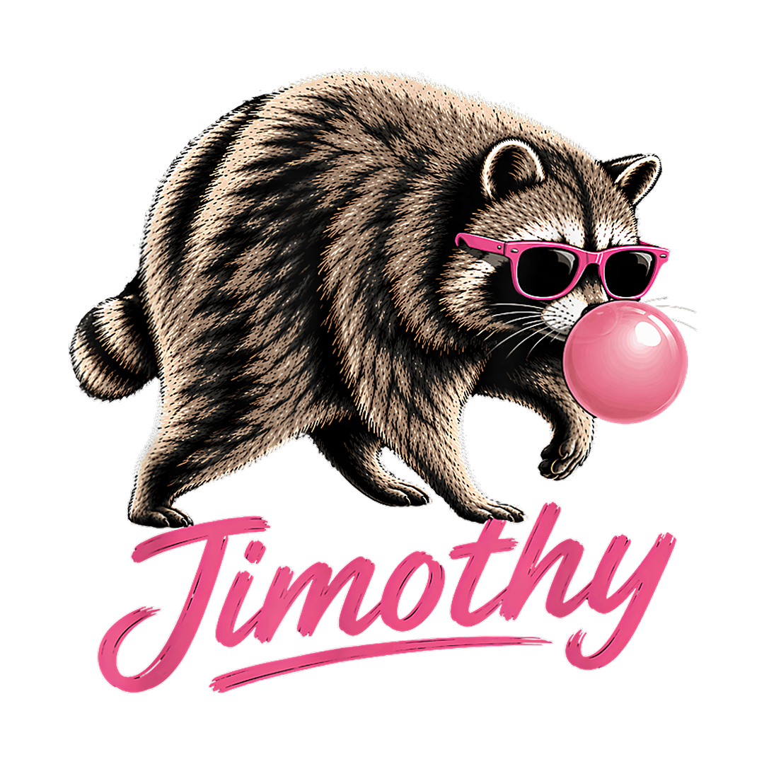 Jimothy the Seattle Raccoon - Bubble | UV Printed Sticker