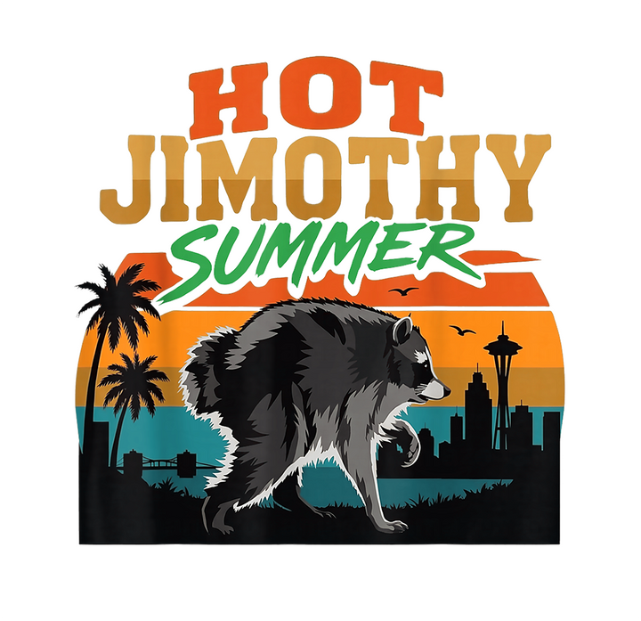 Jimothy the Seattle Raccoon - Hot Jimothy Summer | UV Printed Sticker