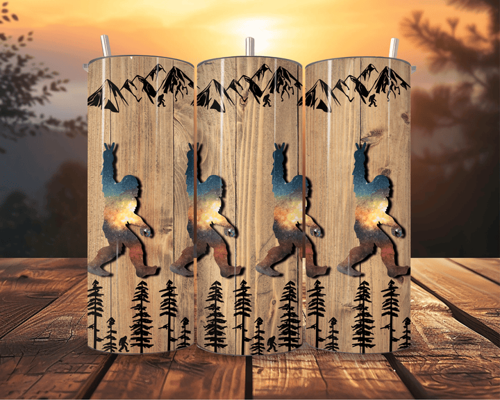 20oz Bigfoot Galaxy Peace Sign Skinny Tumbler – Rustic Adventure Design - WG Creative Co.