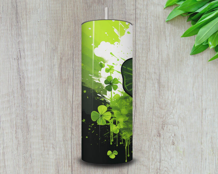 20oz Shamrock Explosion Tumbler – St. Patrick’s Day Green Clover Drinkware