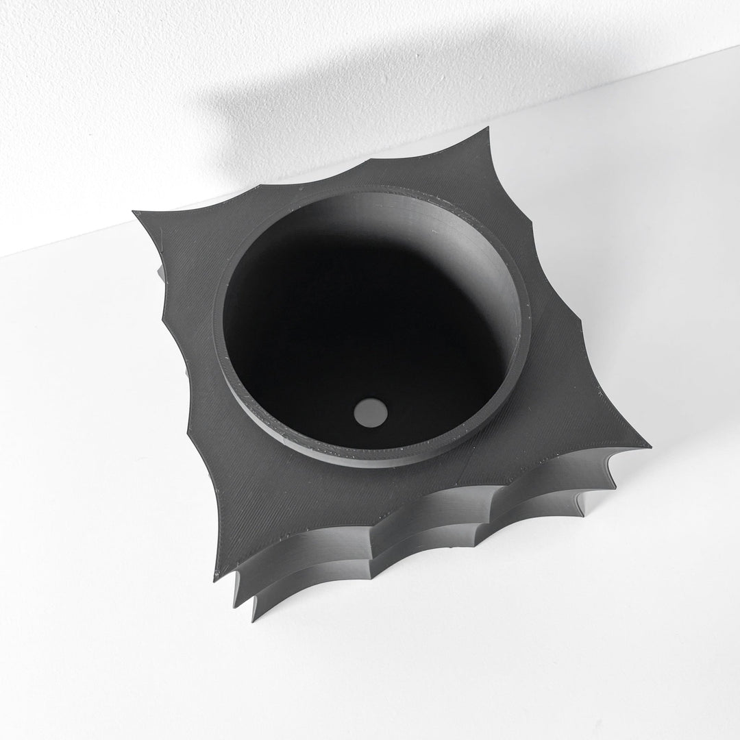 wash pot planter Stone Wash Pot – Worn Stone 3D Printed Indoor Planter 6" / Matte Brown