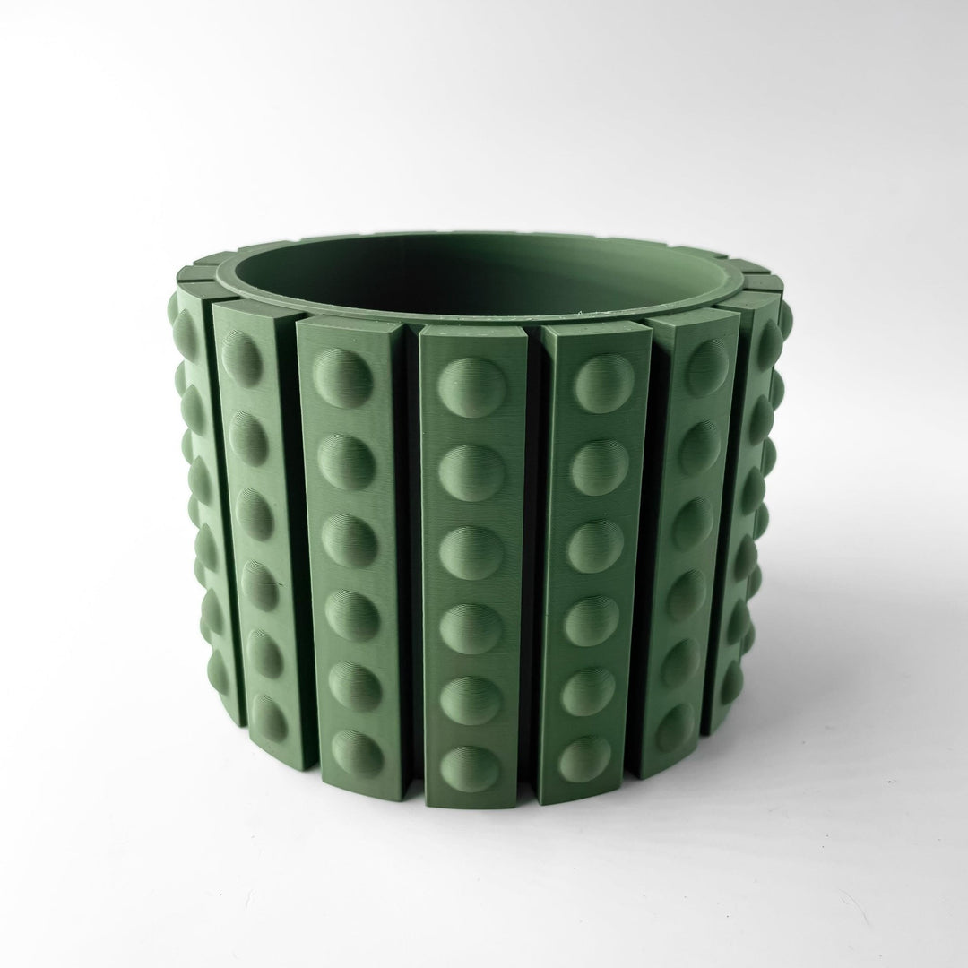 raised indoor plant pot Heather Pot – Raised Circle 3D Printed Indoor Planter 2" / Matte Mustard
