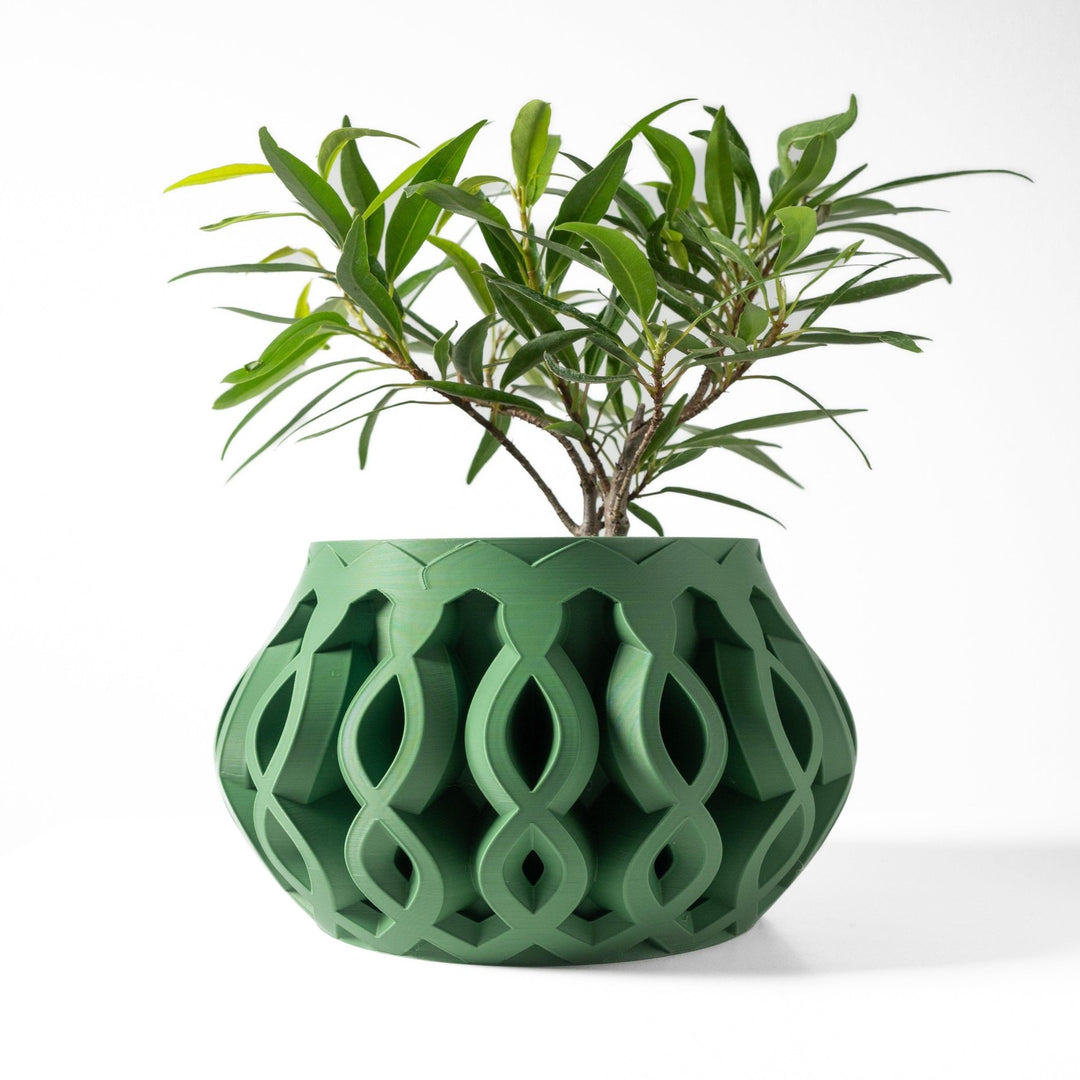 dusk indoor plant pots Dusk Meadow Pot – Soft Oval 3D Printed Indoor Planter 3" / Matte White