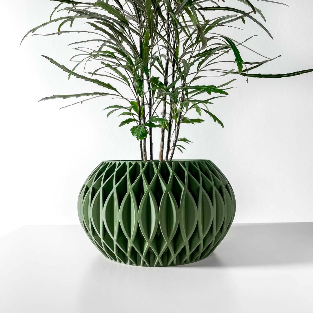 indoor lattice plants Reverie Pot – Woven Lattice 3D Printed Indoor Planter 4" / Matte Mustard