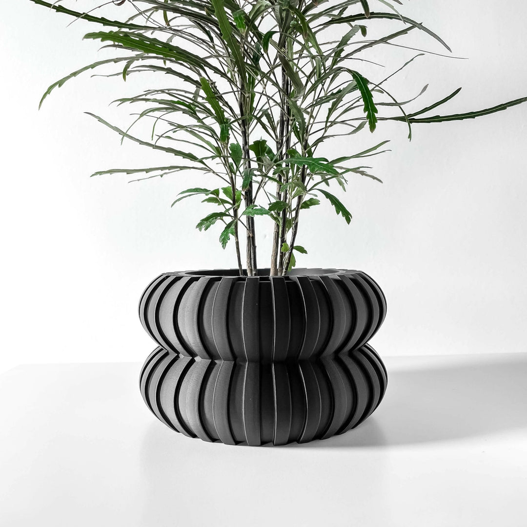 double layer plant pot Willowbank Pot – Double Layer 3D Printed Planter 3" / Matte Brown