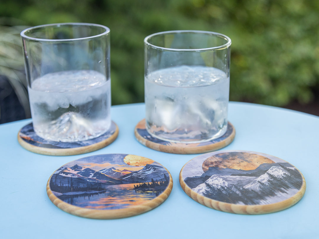 Dusk Wood Coasters, Set of 4