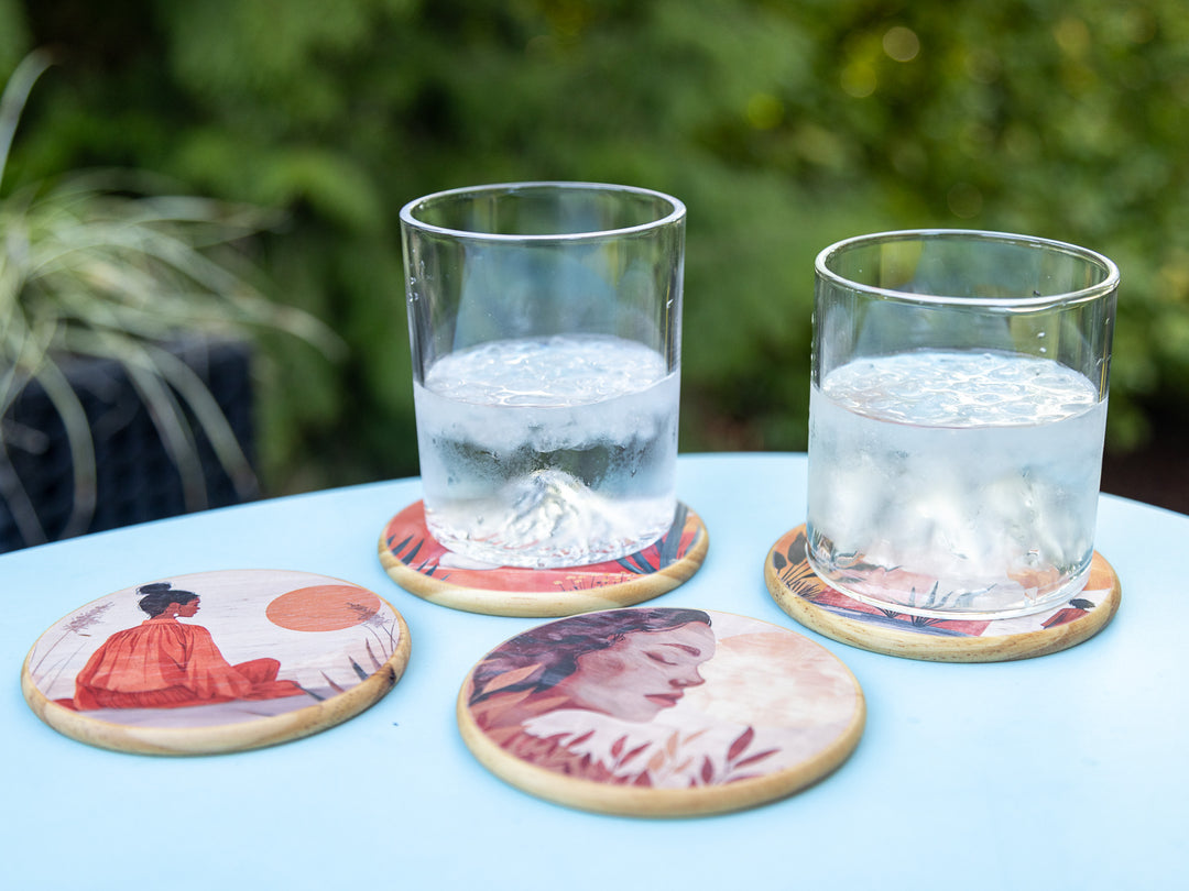 Solstice Women Coasters, Set of 4